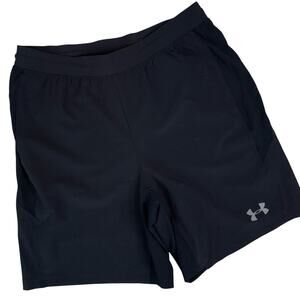 Under Armour Men's UA Pitch Woven Shorts with Mesh Detail Black Size Medium